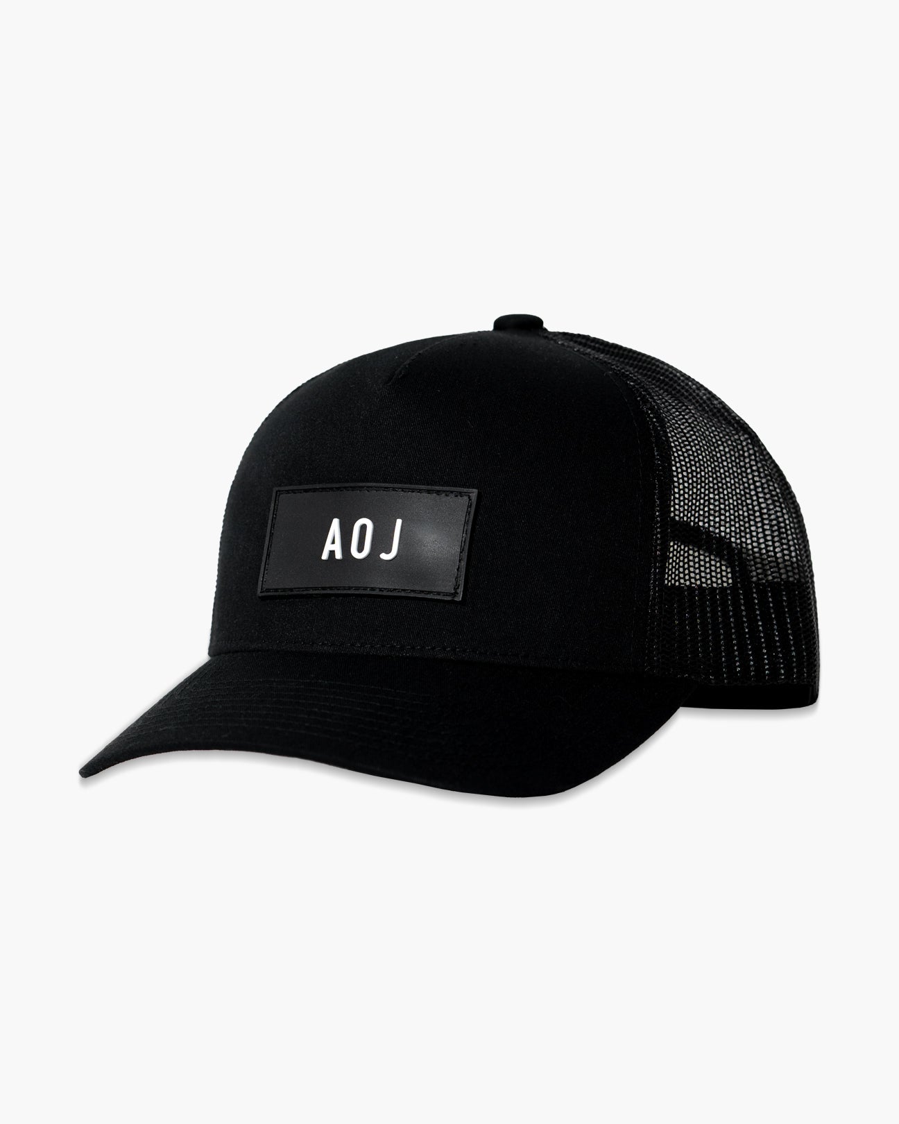 AOJ Bar Rubber Label Trucker Hat